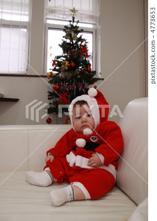 Christmas tree and baby Santa Christmas tree and baby Santa 4778653
