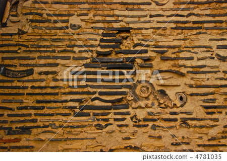 Tenryu-ji Temple 'Teshikon Gate' 's tile / earth wall (Saga Dragon Temple Volcano Baba Town, Kyoto Ward, Kyoto City) 4781035