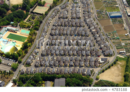 Aerial photograph of residential area of Hirakata city 4783188