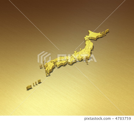 Golden Japanese Map 4783759