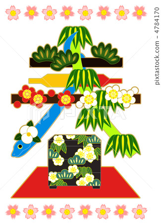 2013年新年賀卡的插圖素材（春天多彩） 4784170
