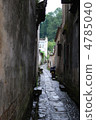 在中國農村的小巷後面 4785040