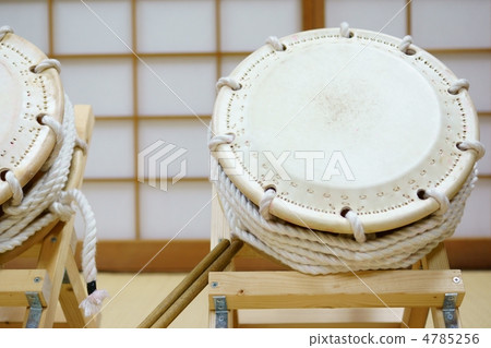 Small drums used in Japanese festivals 4785256