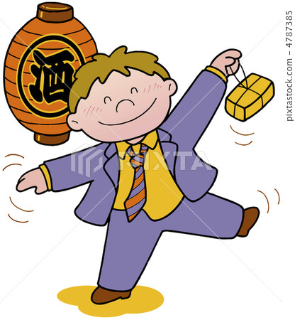 企業薪金的人男性紅色燈籠商人 4787385