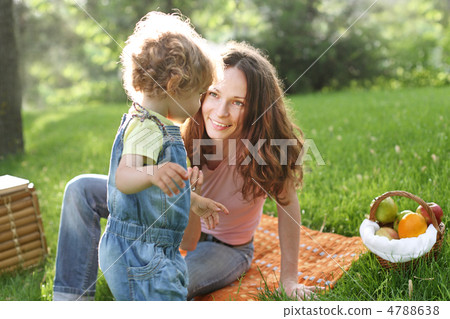 Woman with child having fun 4788638