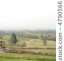 Bus, autumn leaves and fog 4790566