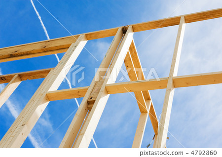 New home construction framing. Fragment. New home construction framing. Fragment. 4792860
