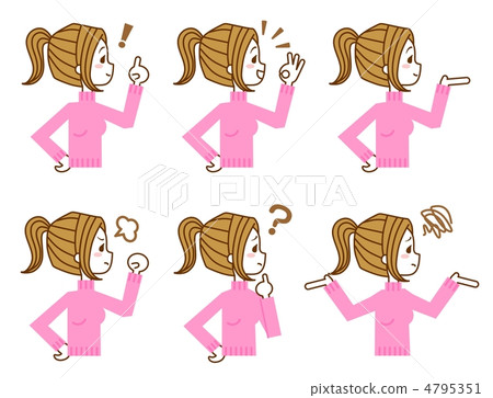Female facial illustration Female facial illustration 4795351
