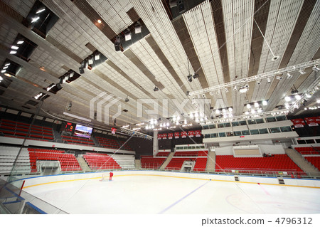 MOSCOW - FEBRUARY 20: Stadium on hockey match "Spartak"-"Severs MOSCOW - FEBRUARY 20: Stadium on hockey match "Spartak"-"Severs 4796312