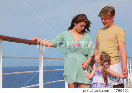 family leisure with children at sea on yacht family leisure with children at sea on yacht 4796501