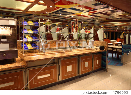 DUBAI - APRIL 17: restaurant on cruise ship Costa Deliziosa - th DUBAI - APRIL 17: restaurant on cruise ship Costa Deliziosa - th 4796993