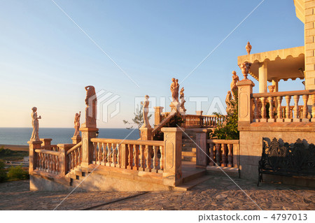 Large parade stair is decorated ancient statues and modelling, a 4797013