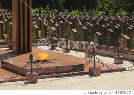 MOSCOW - JUNE 23: Eternal flame at Military Memorial of Preobraz MOSCOW - JUNE 23: Eternal flame at Military Memorial of Preobraz 4797067