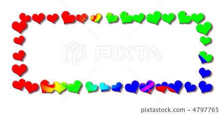 Colorful heart frame - Stock Illustration [4797765] - PIXTA