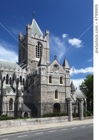 St. Patrick's Cathedral and blue sky in Dublin, Ireland, vertica St. Patrick's Cathedral and blue sky in Dublin, Ireland, vertica 4799909