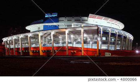 MOSCOW - MARCH 28: Palace of Sports Megasport at night on March MOSCOW - MARCH 28: Palace of Sports Megasport at night on March 4800066