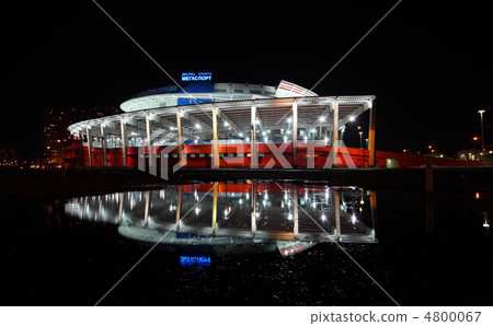 MOSCOW - MARCH 28: Palace of Sports Megasport at night on March MOSCOW - MARCH 28: Palace of Sports Megasport at night on March 4800067