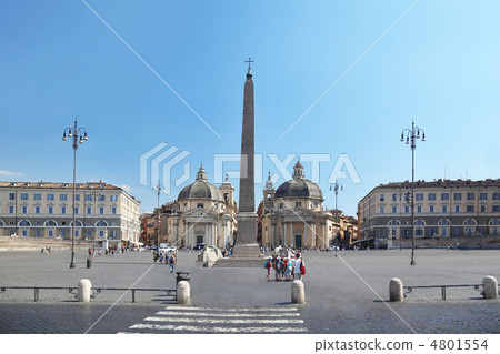 Piazza del Popolo, Santa Maria dei Miracoli circular, Santa Mari Piazza del Popolo, Santa Maria dei Miracoli circular, Santa Mari 4801554