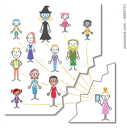 People connected by the Internet 4804751