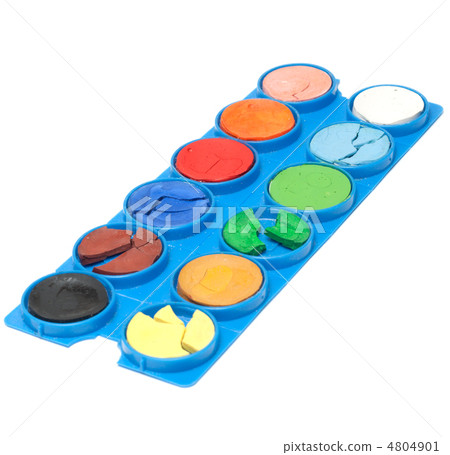 Plastic palette with watercolor Plastic palette with watercolor 4804901