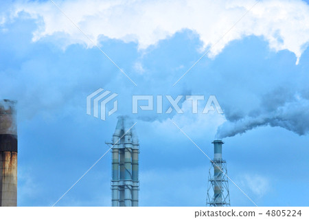 Smoke from three chimneys 4805224