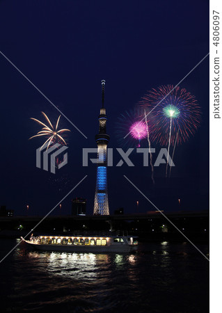 天空樹和煙花 天空樹和煙花 4806097