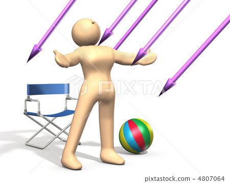 顯示強的陽光的3DCG例證 4807064
