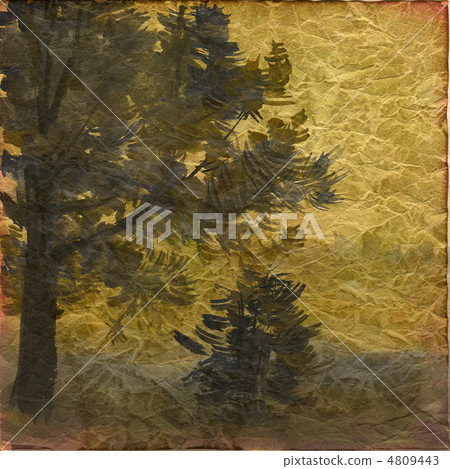 art grunge tree background card - Stock Illustration [4809443] - PIXTA