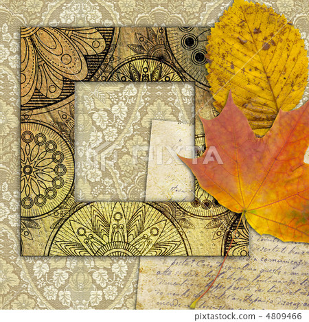 art frame on pattern paper - Stock Illustration [4809466] - PIXTA