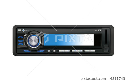 Modern car audio system isolated Modern car audio system isolated 4811743
