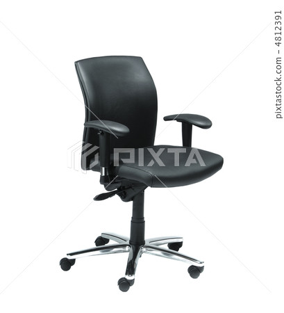office chair from black leather 4812391