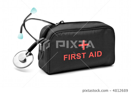 First aid kit isolated on white First aid kit isolated on white 4812689
