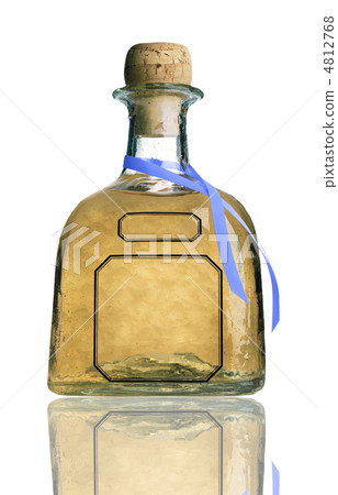Cognac bottle without labels on white Cognac bottle without labels on white 4812768
