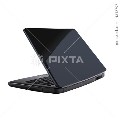 Black netbook isolated on white Black netbook isolated on white 4812797