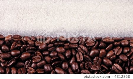 background coffee beans with lumps of sugar background coffee beans with lumps of sugar 4812868