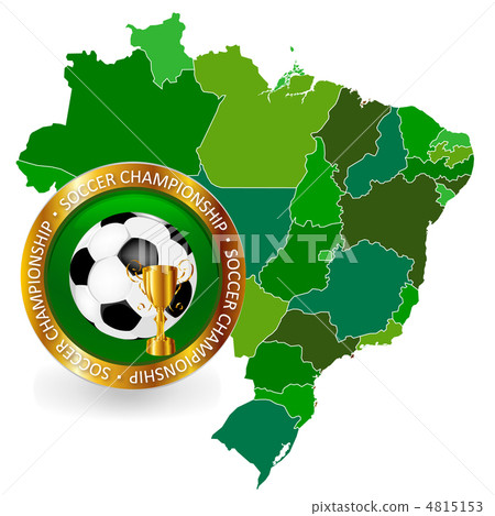 巴西足球地圖框架 4815153