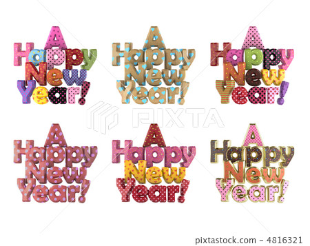 A HAPPY NEW YEAR Character set 4816321