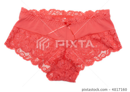 Red feminine lacy panties 4817160