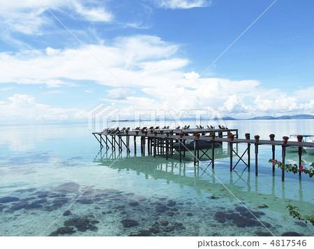 Water Cottage Overseas Malaysia Kapalai Sea 4817546