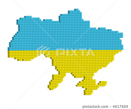 3d Ukraine doted map. 3d Ukraine doted map. 4817889