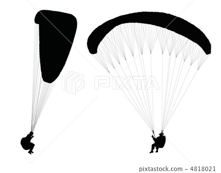 Flying paraglider . 4818021