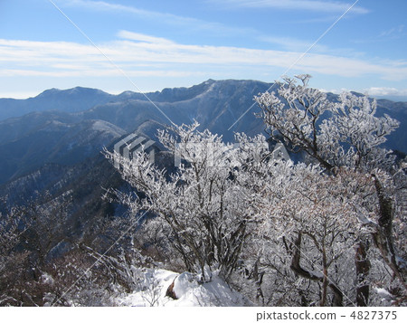 從Otomineyama Daisetake的Yatsugatake-dake在冬天 從Otomineyama Daisetake的Yatsugatake-dake在冬天 4827375