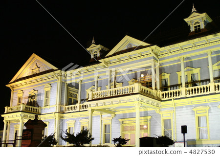 Night view of Hakodate Public Hall Former Hakodate Ward Public Hall Important Cultural Property Hokkaido 4827530