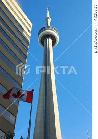 CN Tower and the flag of Canada CN Tower and the flag of Canada 4829510