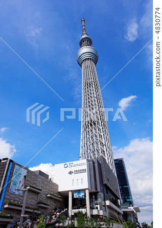 東京天空樹鎮和傳播藍天的天空樹 4830774