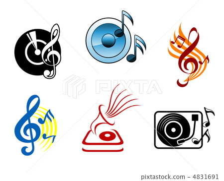Musical icons and symbols Musical icons and symbols 4831691
