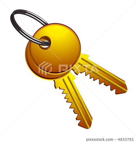golden keys on metallic ring golden keys on metallic ring 4833781