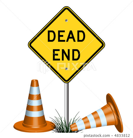 dead end sign and grass dead end sign and grass 4833812