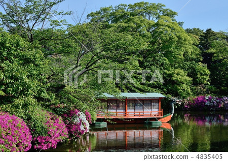 Shinsen garden, Azalea azalea and crown ship 4835405