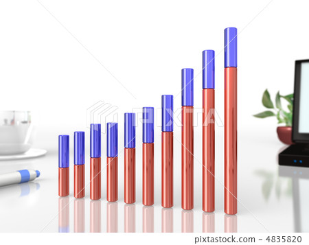 3DCG illustration showing a strong business 3DCG illustration showing a strong business 4835820